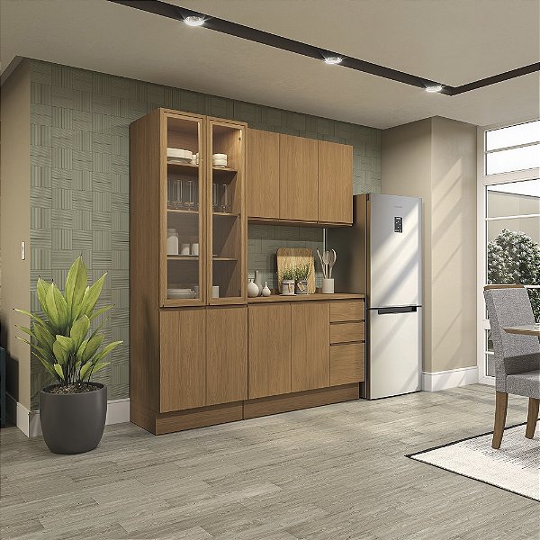 Cozinha Modulada 03 Pçs - Canela - Linha Ciela - Kappesberg