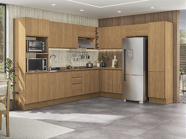 Cozinha Modulada 11 Pçs - Canela - Linha Ciela - Kappesberg