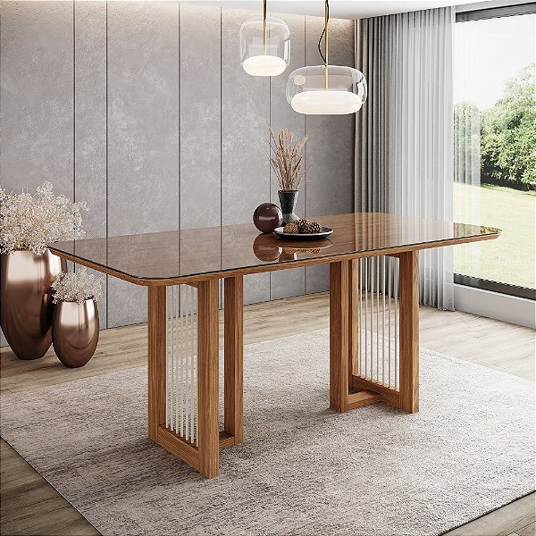 Mesa Yara Retangular 160cm - Ref. SC135-128 - Nature - Moveis Henn