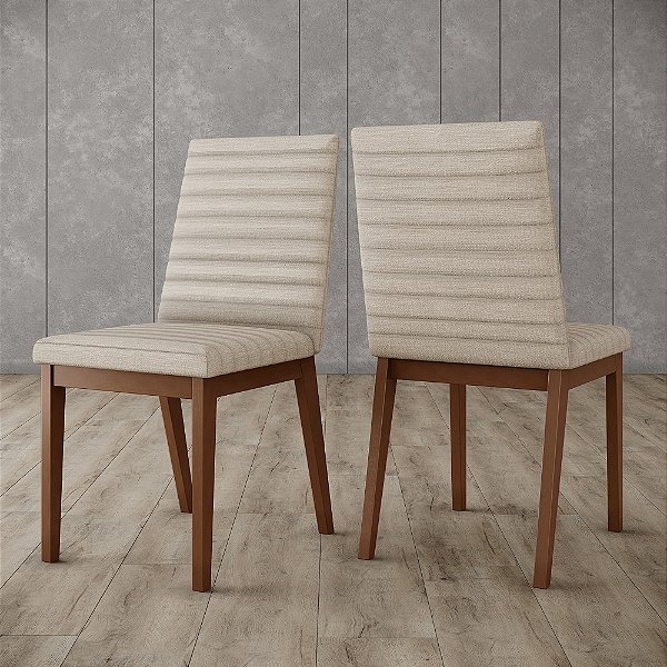 Par de Cadeiras Elena - Ref. S40-502 - Linho - Moveis Henn