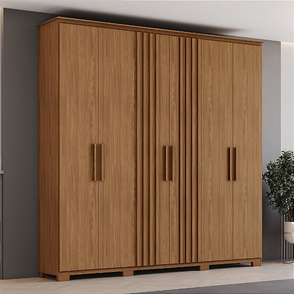 Roupeiro 06 Portas Avila - Ref. D333-128 - Nature - Móveis Henn