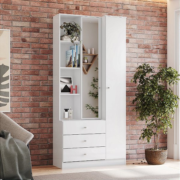 Roupeiro Multiuso Doha - D332-10 - Branco - Moveis Henn