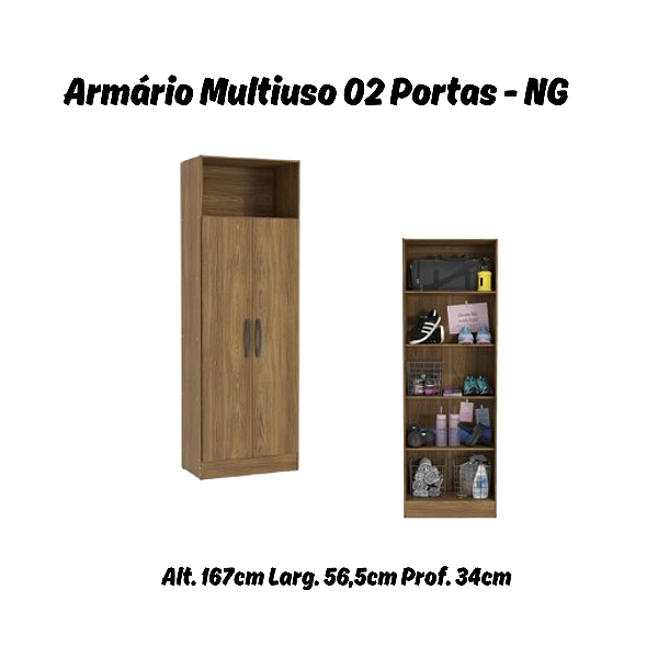 Armario Multiuso - Ref. N408 - Nogueira - Kappesberg