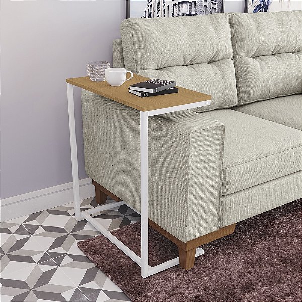 Mesa de Apoio - Ref. LI025 - Canela/Branco - Linha Industrial - Kappesberg