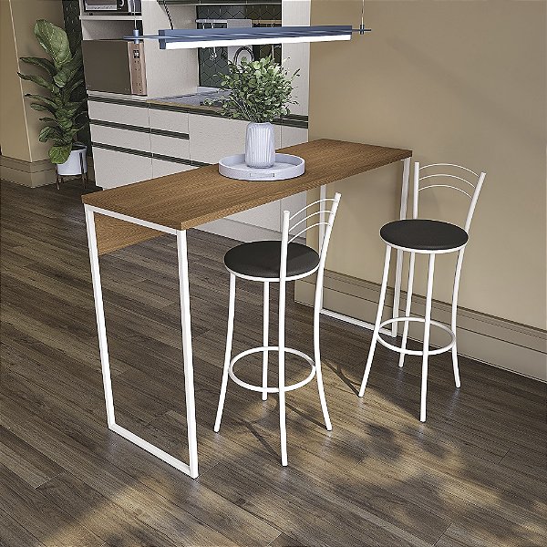 Bancada Alta - LI043 - Canela/Branco - Linha Industrial - Kappes Crome