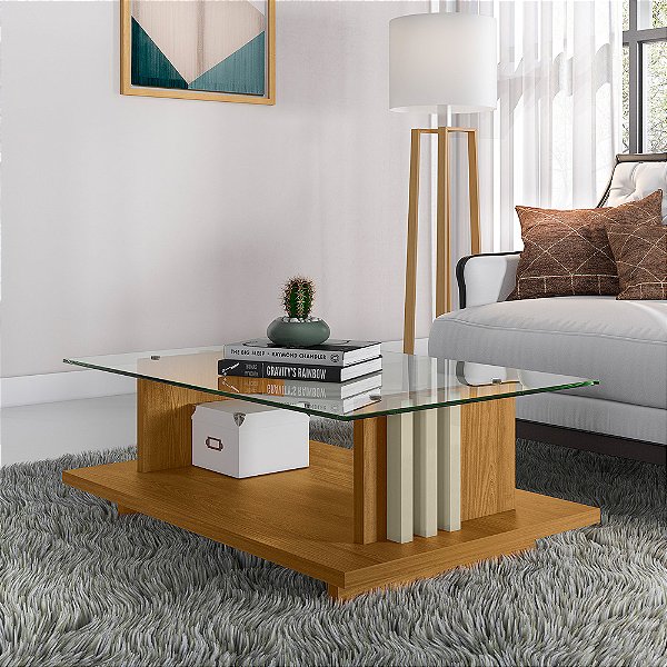 Mesa de Centro Frizz Plus - Ref. 304140 - Cumaru / Opala - Madetec