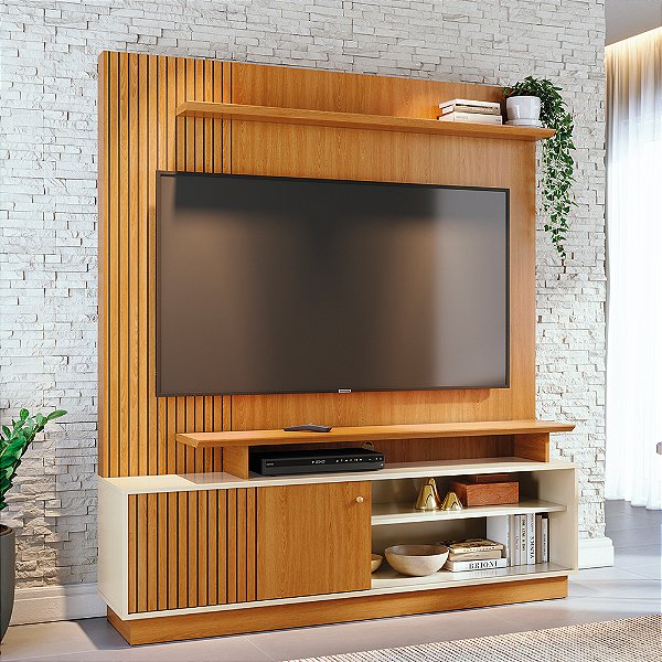 Home Theater Ares - Ref. 654139 - Cinamomo/Off White - Madetec