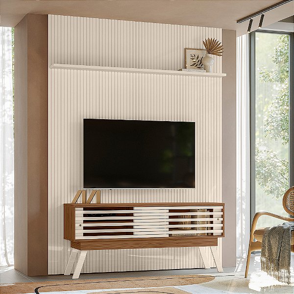 Composição Piso-Teto Premium - Ref. 764130 - Naturale/Off White - Madetec