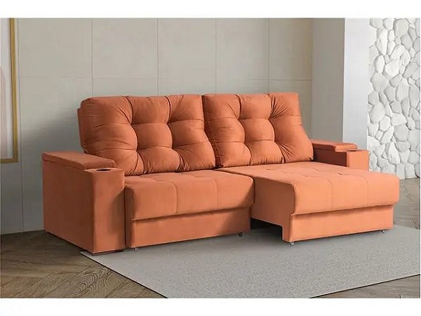 Sofá Retratil e Reclinável Coupé 230cm - Estofados Rincão
