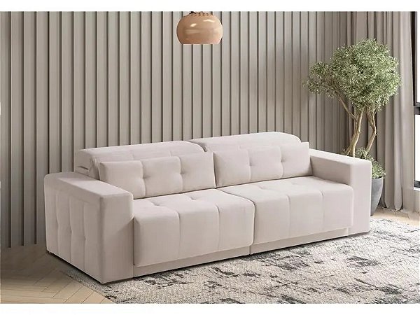 Sofá Retratil e Reclinável Kardian 234cm - Estofados Rincão