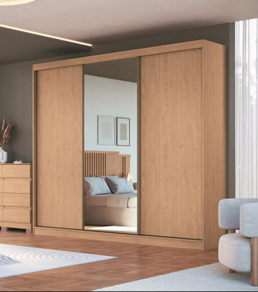 Roupeiro 03 Portas Imperial New 100% MDF - 0924M - Angelin - Moveis Castro