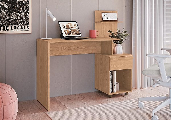 Mesa Escrivaninha Office Lira - 4033A - Angelin - Moveis Castro