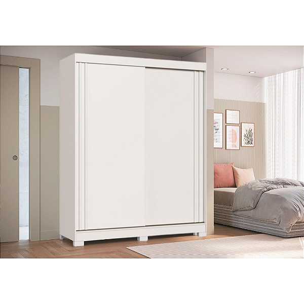 Roupeiro 02 Portas Ruda - 0634A - Branco - Moveis Castro