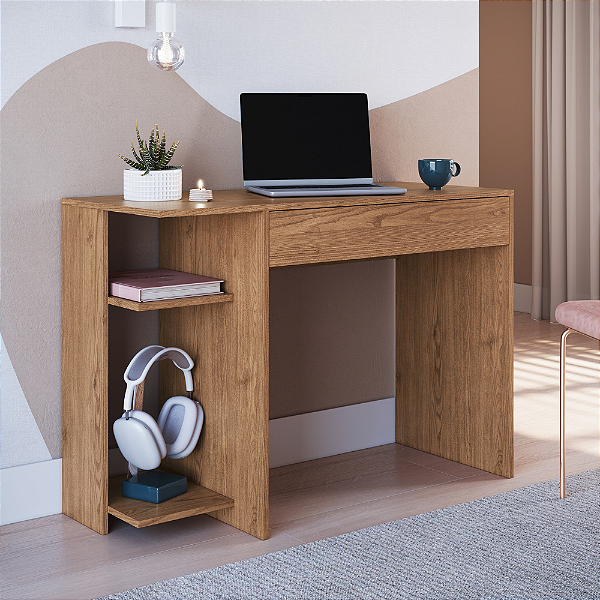 Mesa Escrivaninha Office Pixel - 4034A - Cedro - Moveis Castro