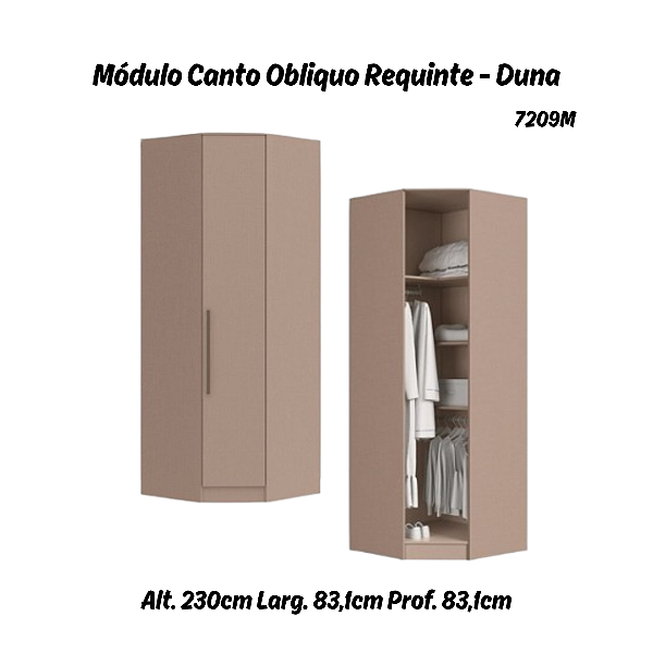 Modulo Canto Obliquo Requinte - 7209M - Duna - Móveis Castro