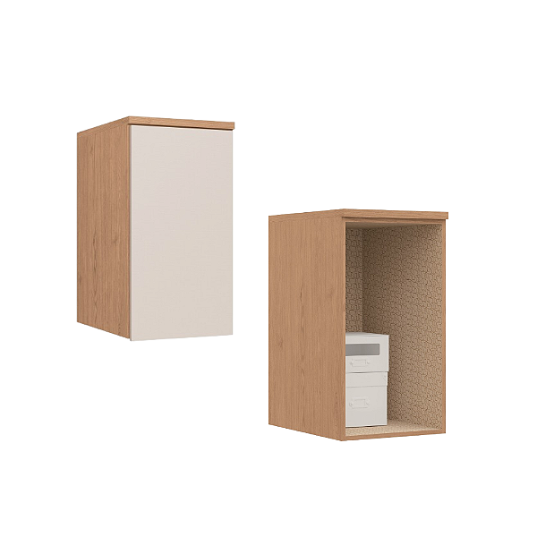 Módulo Aéreo 01 Porta Elegance - 4253A - Angelin/Blanc - Móveis Castro