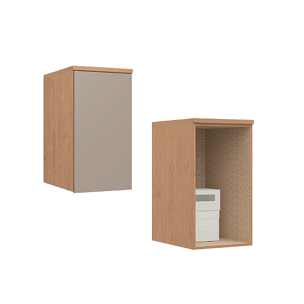 Módulo Aéreo 01 Porta Elegance - 4253A - Angelin/Niquel - Móveis Castro