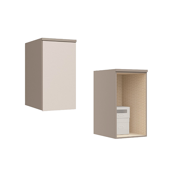 Módulo Aéreo 01 Porta Elegance - 4253A - Niquel/Blanc - Móveis Castro