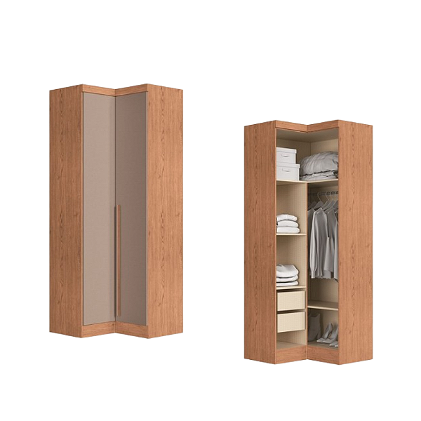 Módulo Canto Reto 02 Portas - Linha Infinity - 3908A - Cedro/Duna - Móveis Castro