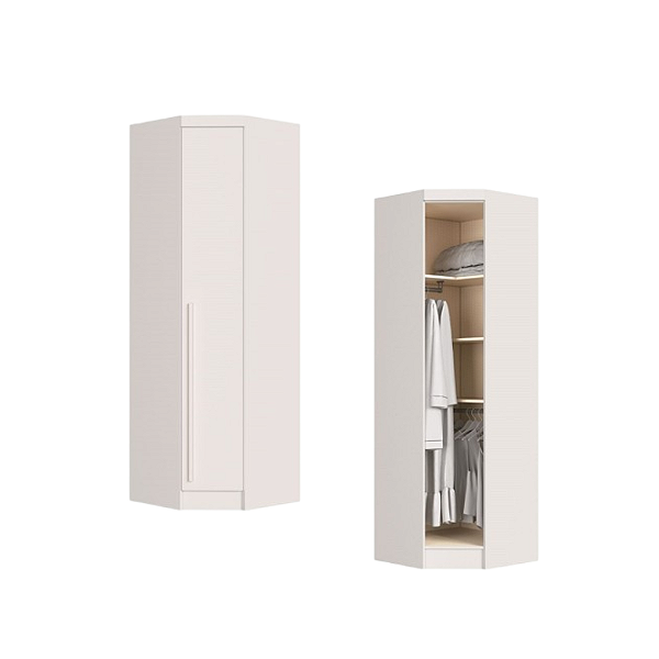 Módulo Canto Obliquo - Linha Infinity - 3909A - Branco - Móveis Castro