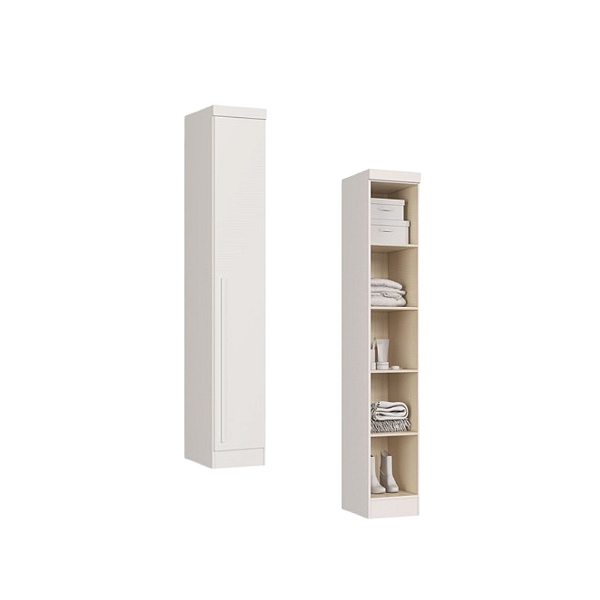 Módulo 01 Porta c/ Prateleiras Infinity - 3910A - Branco - Móveis Castro