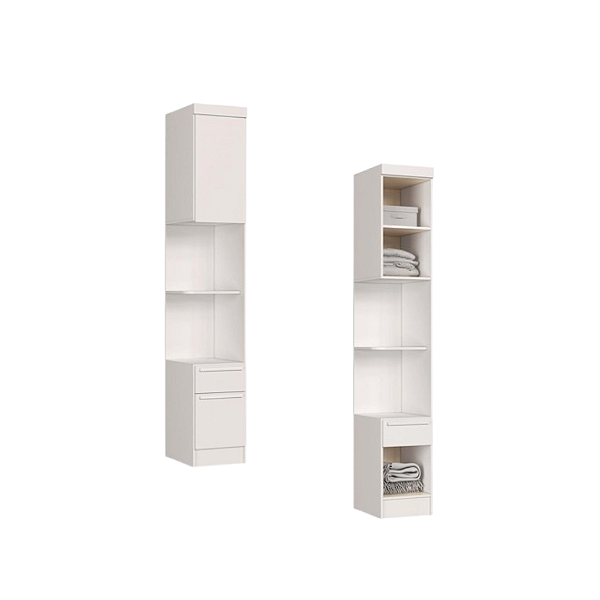 Módulo Mesa Cabeceira 02 Gavetas Infinity - 3912A - Branco - Móveis Castro