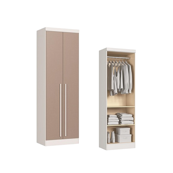 Módulo 02 Portas Infinity - 3920A - Branco/Duna - Móveis Castro