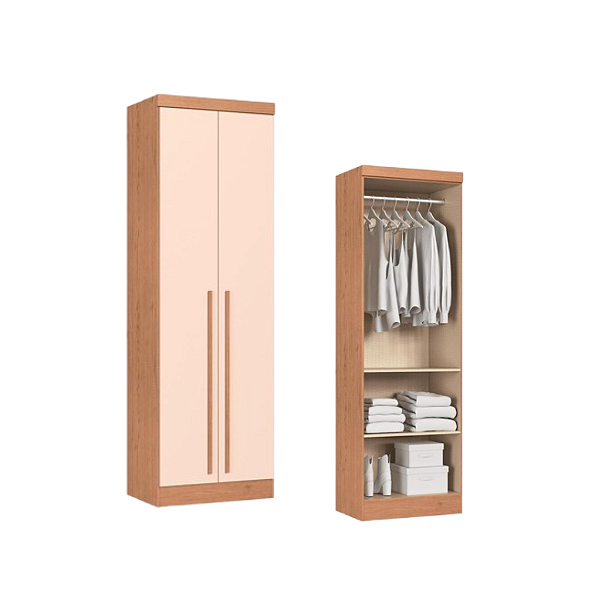 Módulo 02 Portas Infinity - 3920A - Cedro/Blush - Móveis Castro
