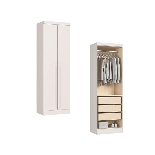Módulo 02 Portas Infinity - 3920A3 - Branco - Móveis Castro
