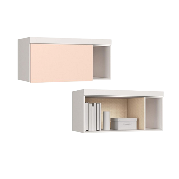 Módulo Aéreo 01 Porta Infinity - 3944A - Branco/Blush - Móveis Castro
