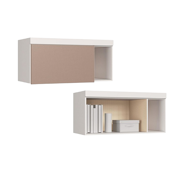 Módulo Aéreo 01 Porta Infinity - 3944A - Branco/Duna - Móveis Castro