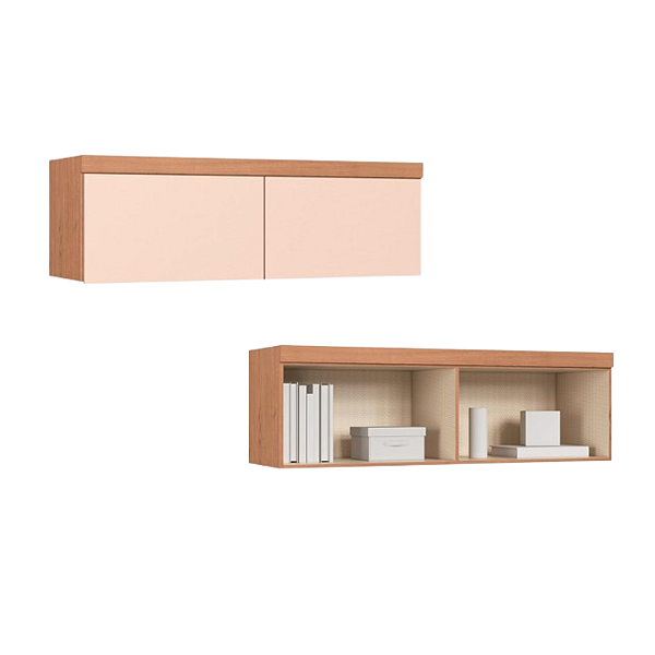 Módulo Aéreo 02 Portas Infinity - 3945A - Cedro/Blush - Móveis Castro