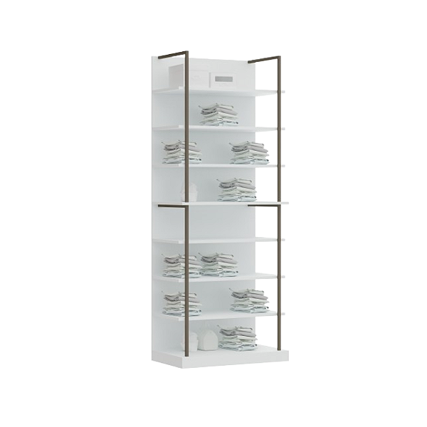 Conjunto Módulo Prateleiras - 6311M - Branco - Linha Smart Tube - Móveis Castro