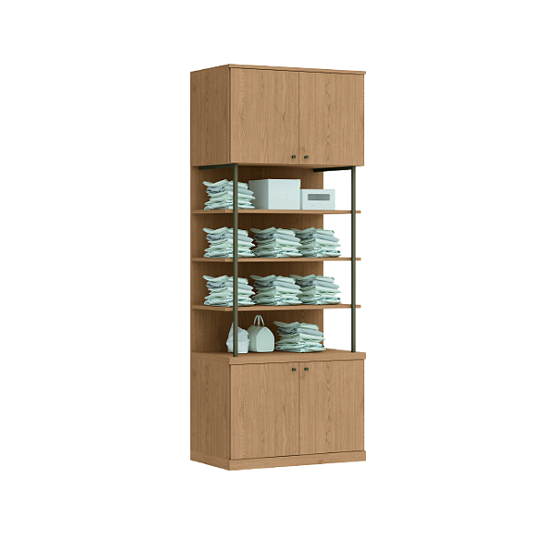 Conjunto Módulo 04 Portas e Prateleiras - 6312M - Angelin - Linha Smart Tube - Móveis Castro