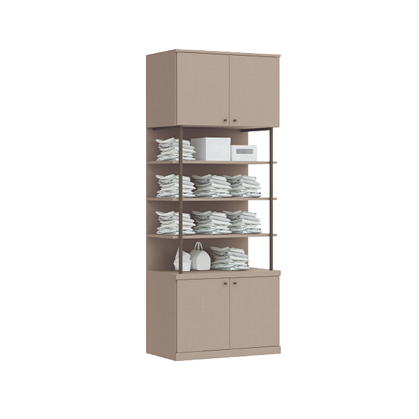 Conjunto Módulo 04 Portas e Prateleiras - 6312M - Duna - Linha Smart Tube - Móveis Castro