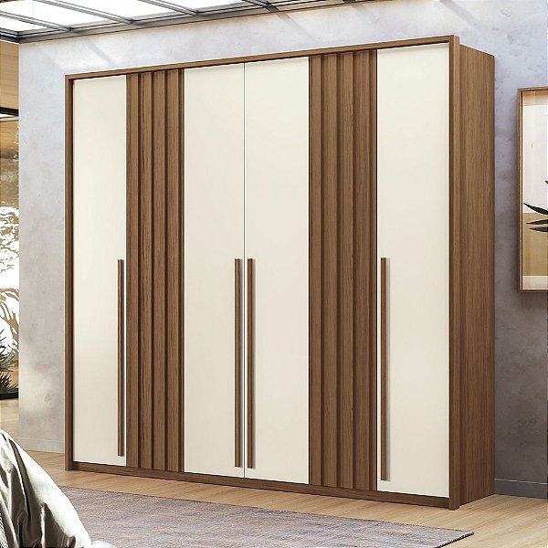 Roupeiro 06 Portas Coimbra - 165243 - Jatoba/Areia - Santos Andira