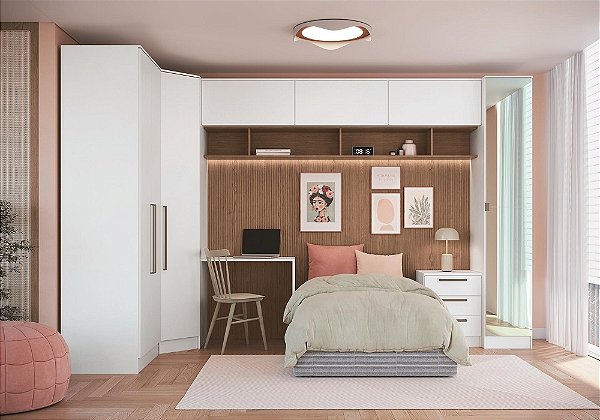 Dormitório Modulado 07 pçs - Linha Requinte - Moveis Castro