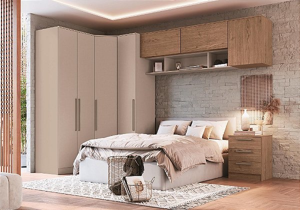 Dormitório Modulado 07 pçs - Linha Requinte - Moveis Castro