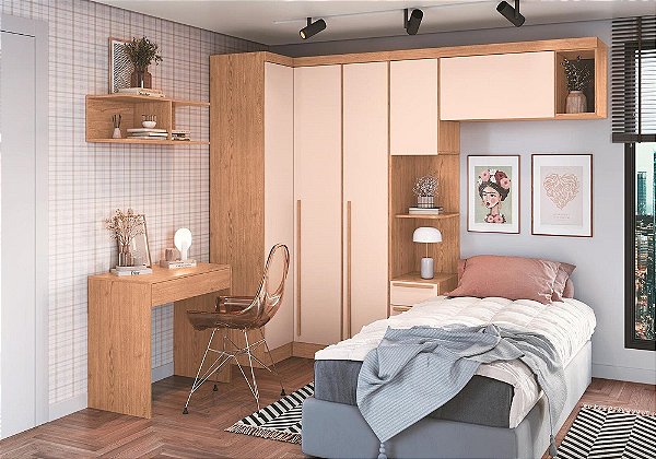 Dormitório Modulado 06 pçs - Linha Infinity - Moveis Castro
