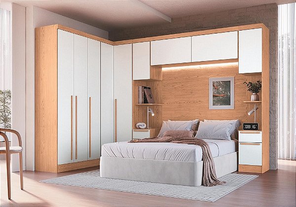 Dormitório Modulado 05 pçs - Linha Infinity - Moveis Castro
