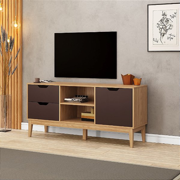 Rack 02 Portas - MB 1096 - Mel/Avela - Movelbento