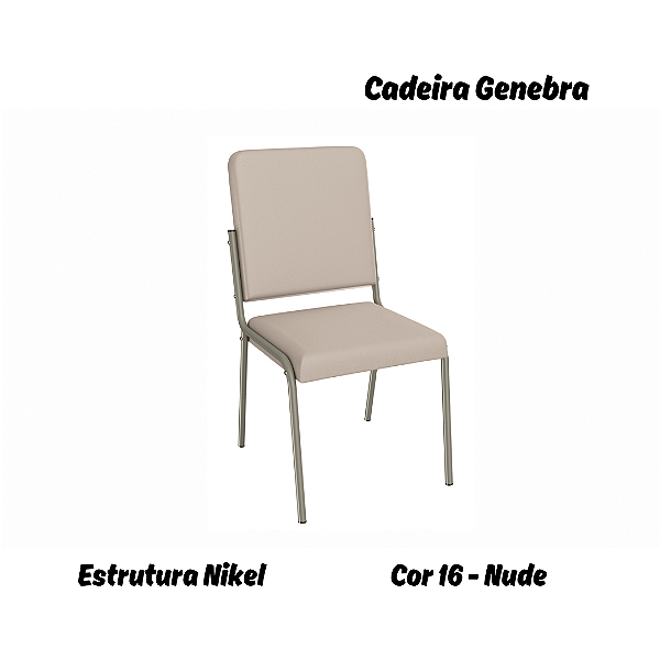 Par de Cadeiras Genebra - Ref. 2C129-NK - Estampa: 16 (Nude) Nikel - Kappesberg