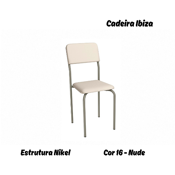 Par de Cadeiras Ibiza - Ref. 2C133-NK - Estampa: 16 (Nude) Nikel - Kappesberg