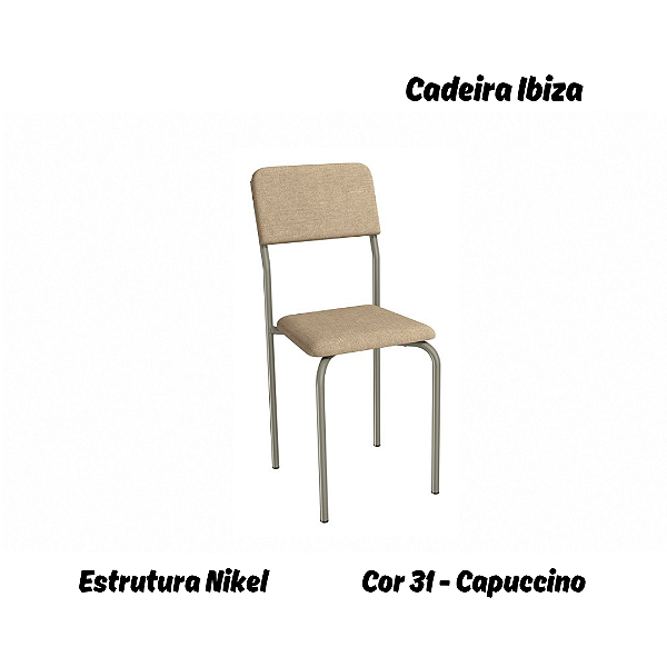 Par de Cadeiras Ibiza - Ref. 2C133-NK - Estampa: 31 (Capuccino) Nikel - Kappesberg