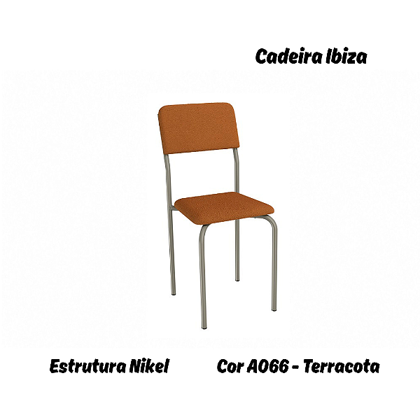 Par de Cadeiras Ibiza - Ref. 2C133-NK - Estampa: A066 (Terracota) Nikel - Kappesberg