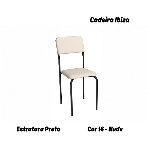 Par de Cadeiras Ibiza - Ref. 2C133-PR - Estampa: 16 (Nude) Preto - Kappesberg