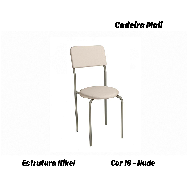 Par de Cadeiras Mali - Ref. 2C136-NK - Estampa: 16 (Nude) Nikel - Kappesberg