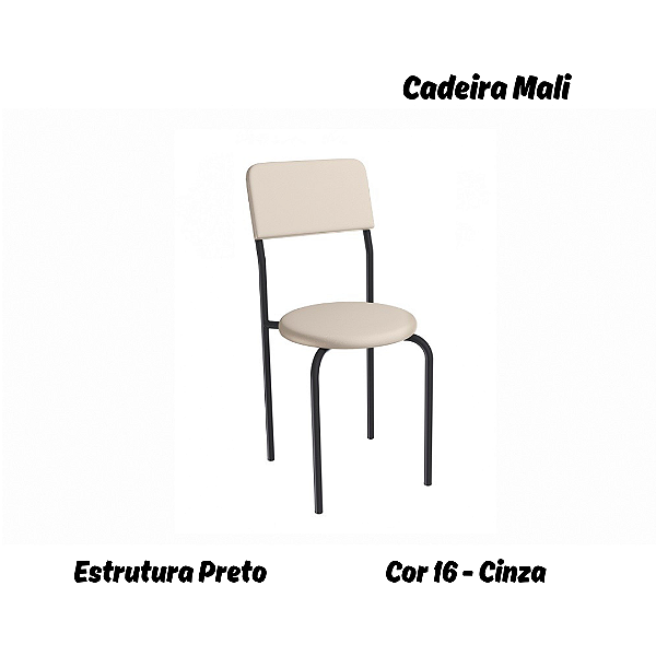Par de Cadeiras Mali - Ref. 2C136-PR - Estampa: 16 (Nude) Preto - Kappesberg