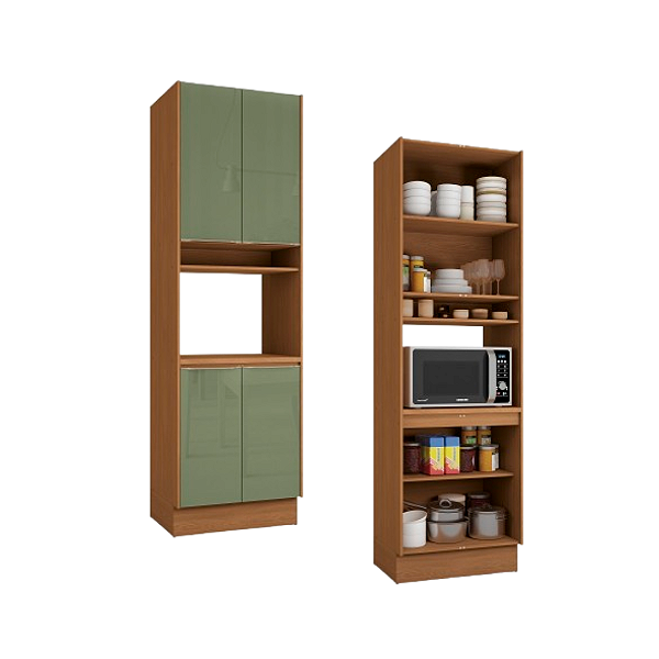 Torre Quente 01 Forno - Ref. T629 - Canela/Verde - Linha Vibra - Kappesberg