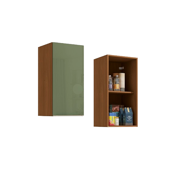 Aéreo 01 Porta 40cm - Ref. T642 - Canela/Verde - Linha Vibra - Kappesberg